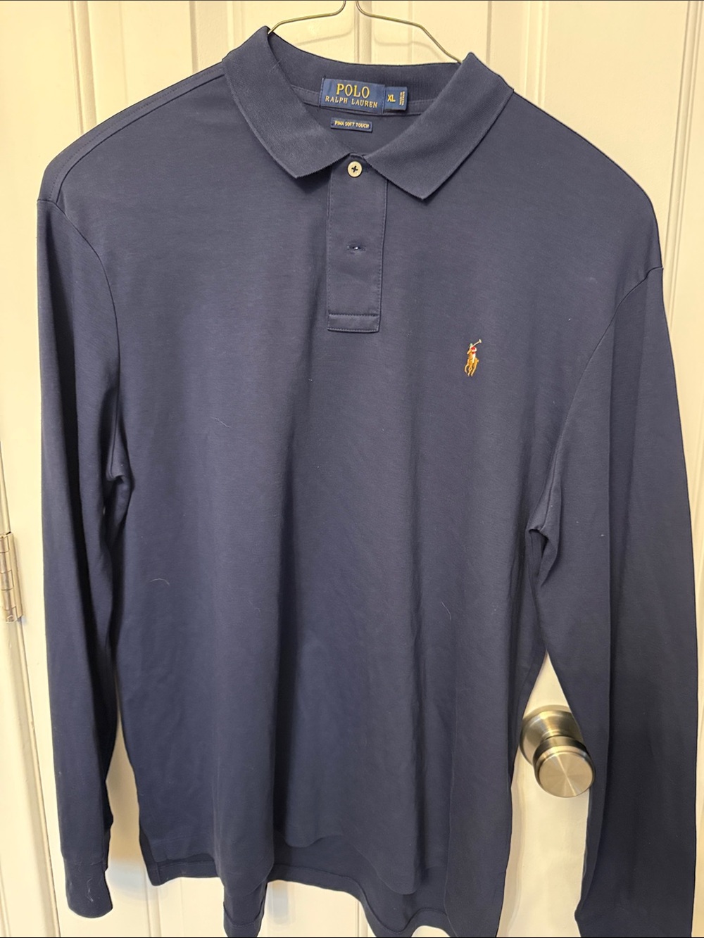 Polo by Ralph Lauren Men's Long Sleeve Polo Shirt - Navy.  Like new